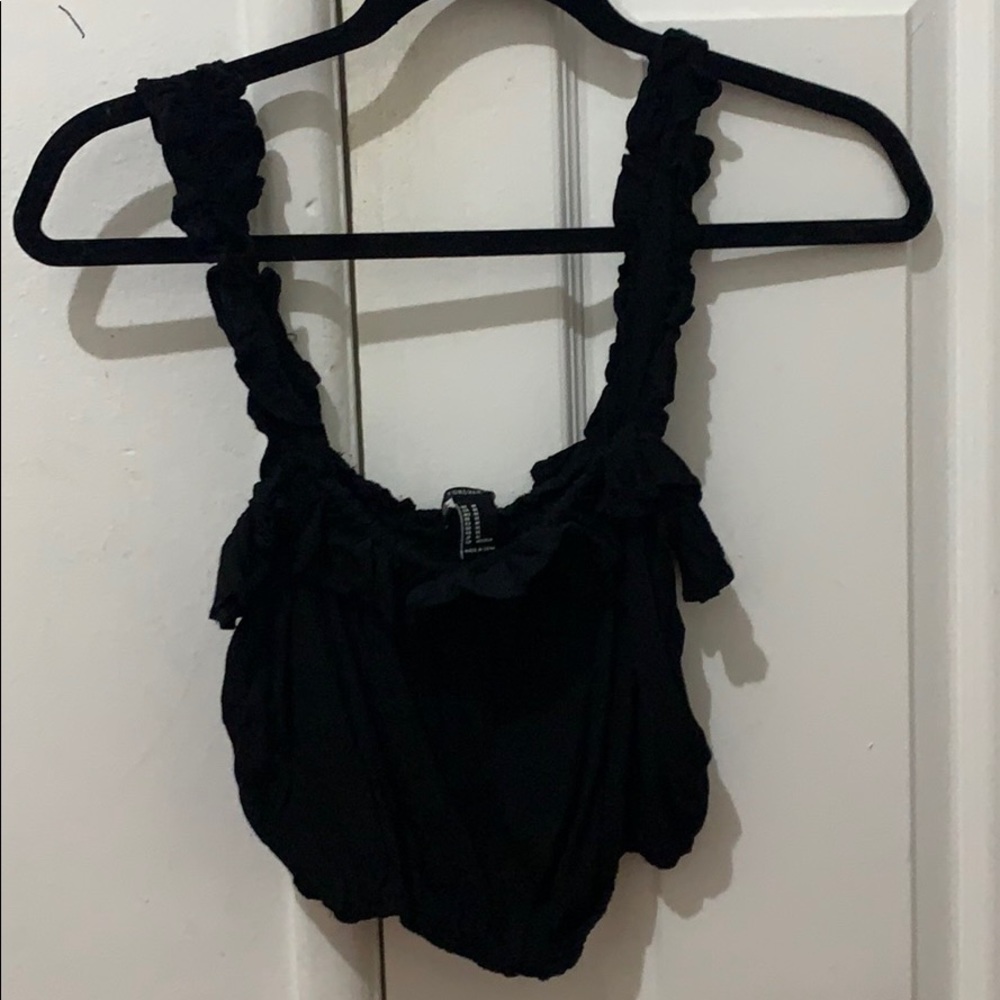 FOREVER21 RUFFLE CROP TOP